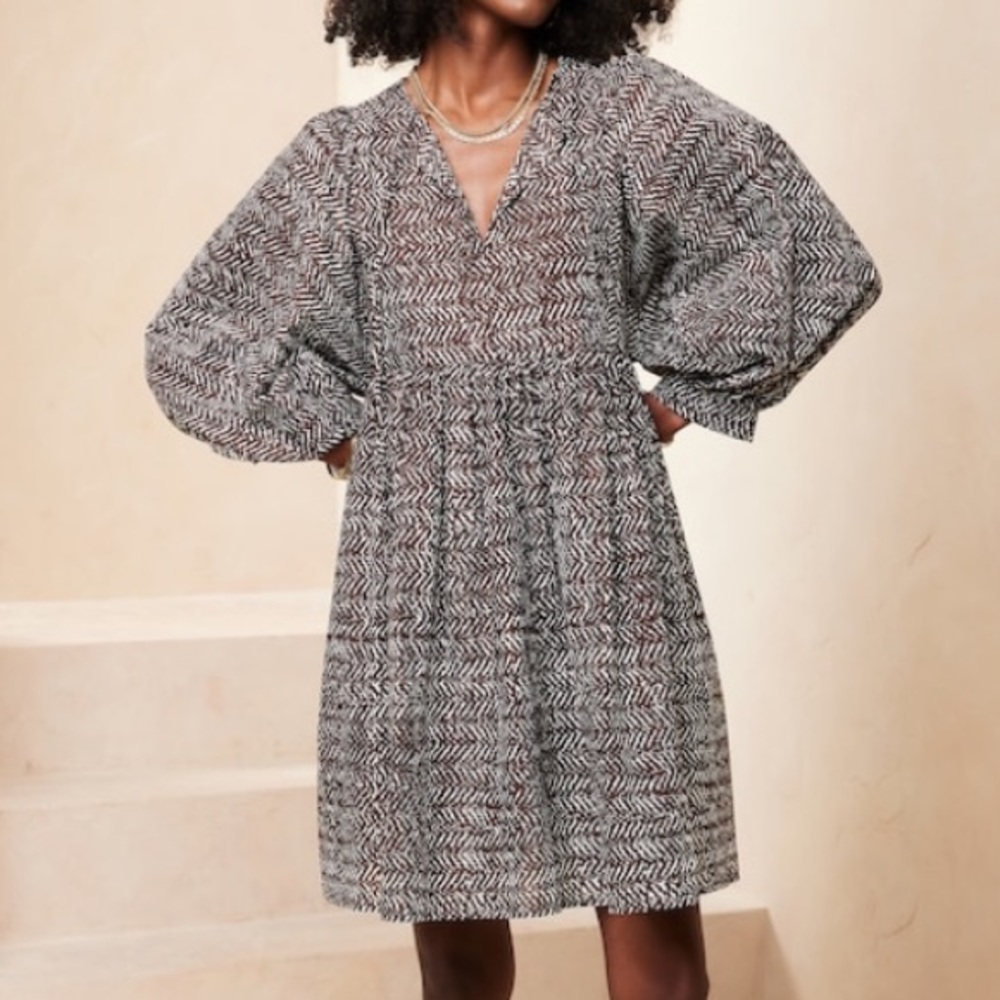 Banana Republic Tie-Neck Mini Dress